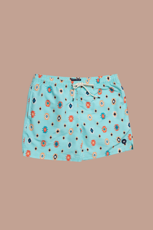 Bañador Infantil Étnico Turquesa