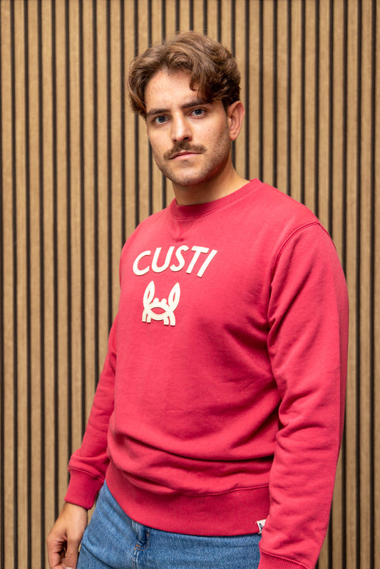 Sudadera Custi Cangrejito Burdeos