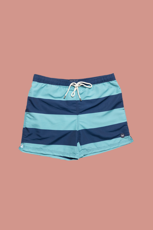 Bañador Infantil Raya Ancha Azul