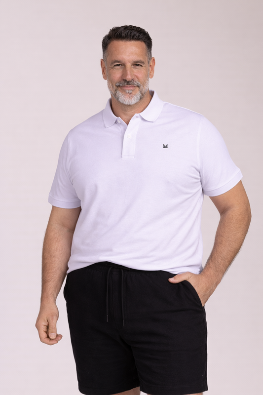 Polo Básico Manga Corta Blanco