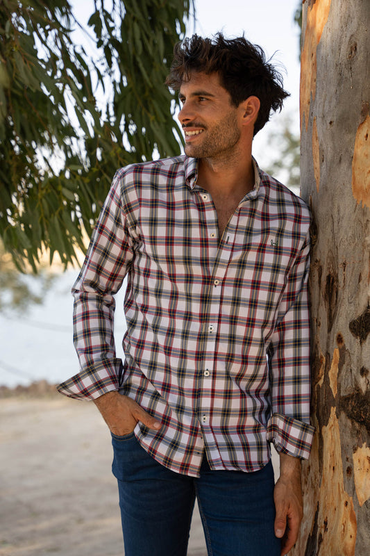 Camisa Cuadro Verde Roja | Tudela