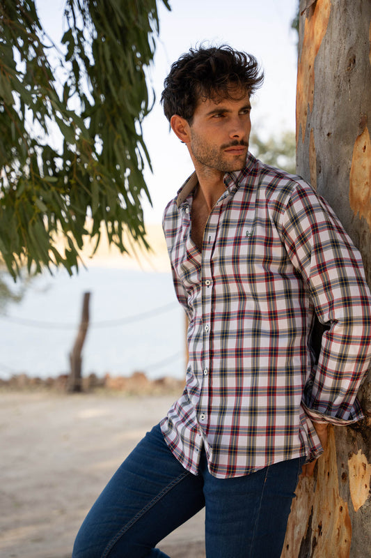 Camisa Cuadro Verde Roja | Tudela