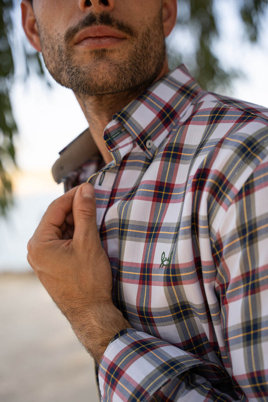 Camisa Cuadro Verde Roja | Tudela