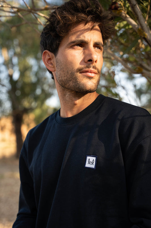 Sudadera Básica Parche Marino