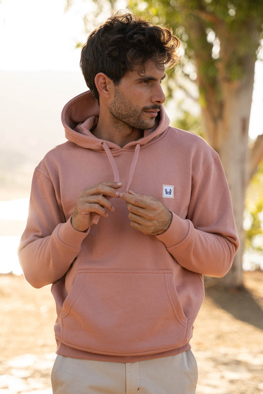 Sudadera Capucha Parche Rosa