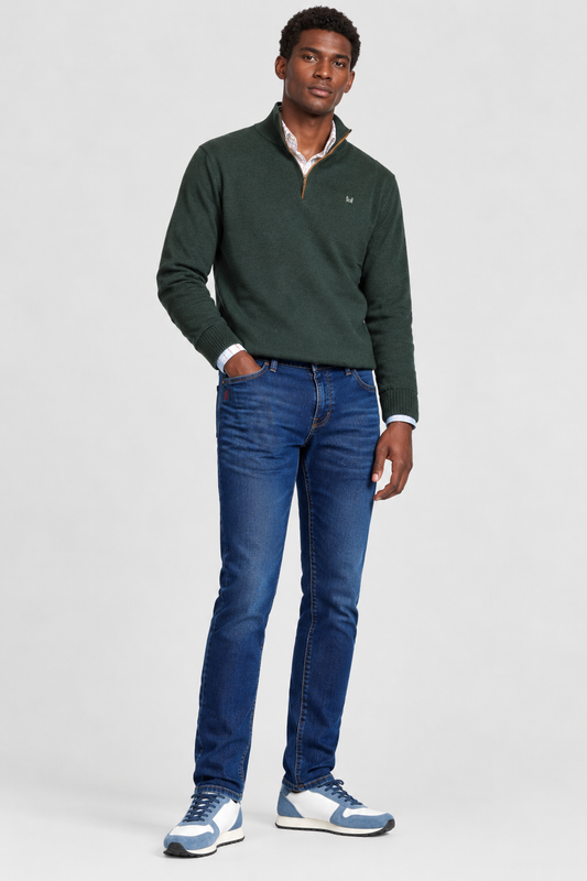 Pantalón Vaquero Elástico Slim Fit Piedra | Curro