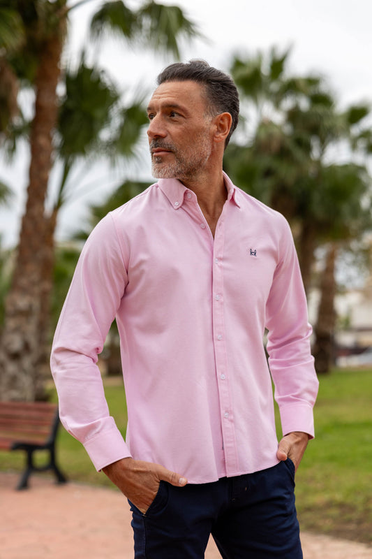 Camisa Lisa Oxford Rosa | Ronda
