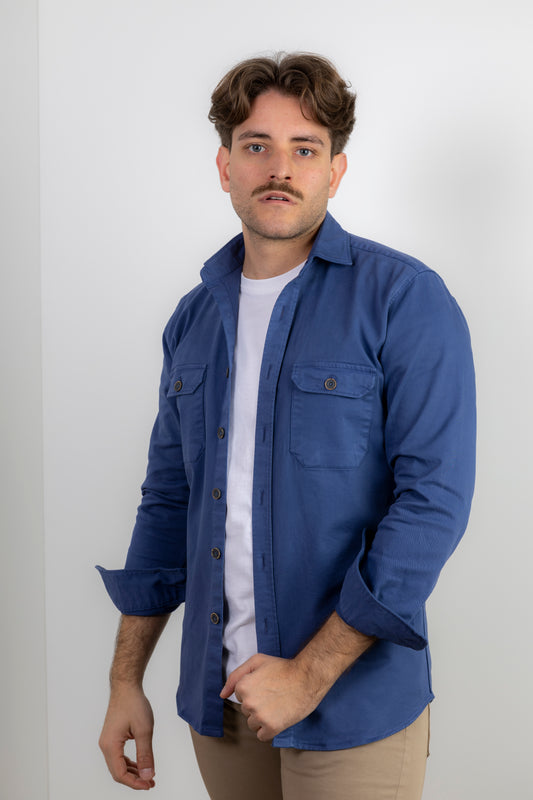 Chaqueta Algodón Lavada Azul Indigo | Cazorla