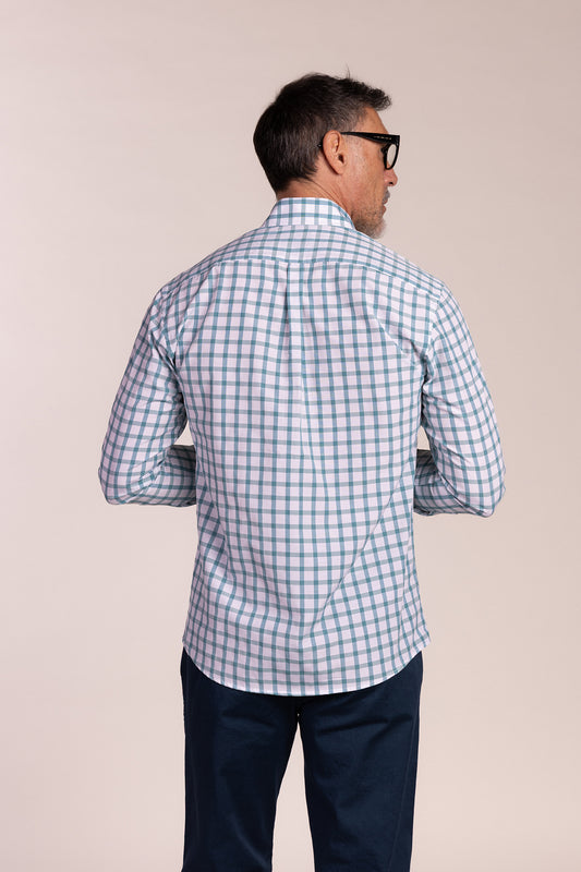 Camisa Cuadro Turquesa | Santoña