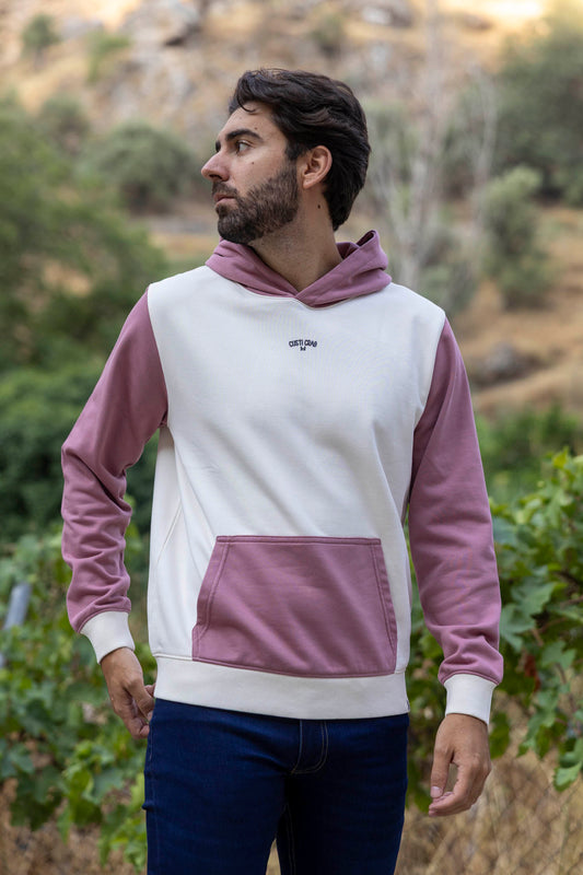 Sudadera Capucha Beige Rosa | Bali