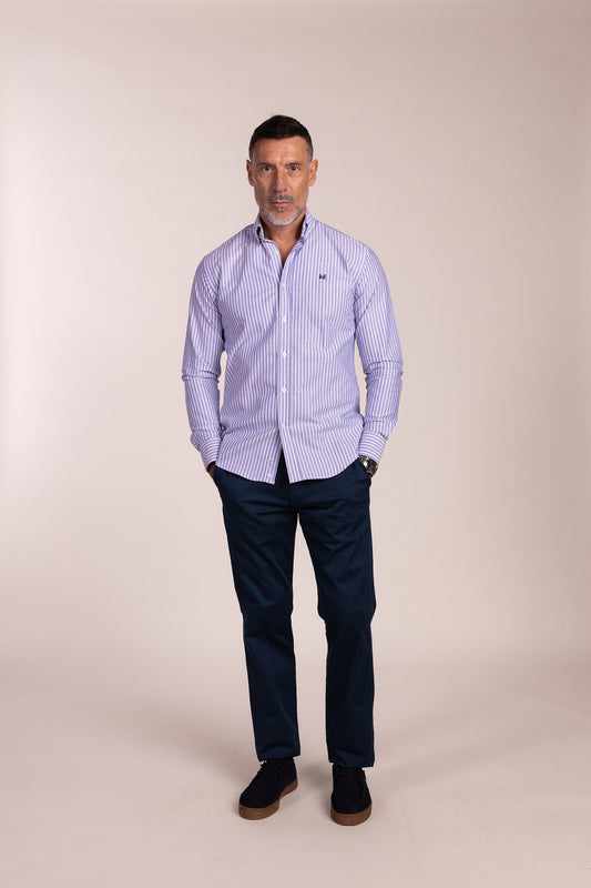 Camisa Rayas Oxford Azul | Sevilla