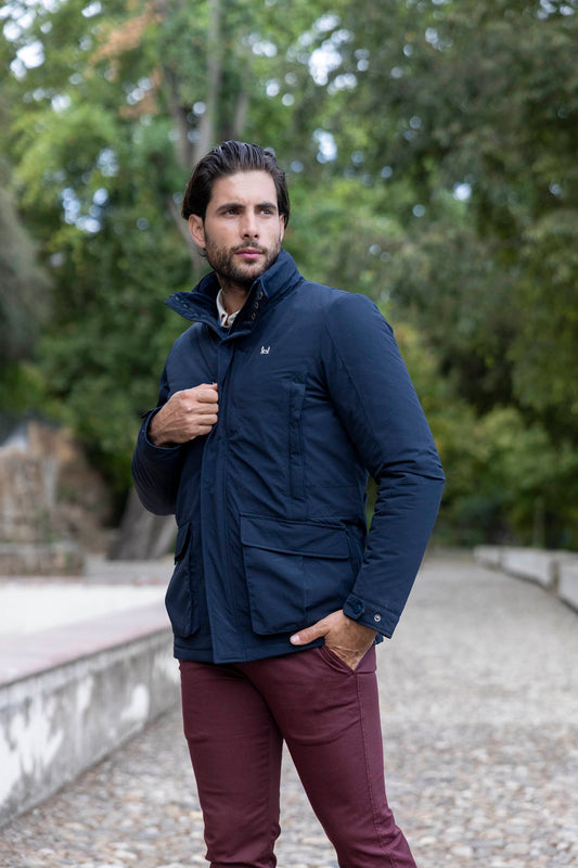 Parka Técnica Bolsillos Marino | Everest