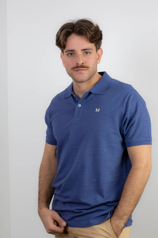 Polo Estructura Piqué Azul Indigo | Adrián