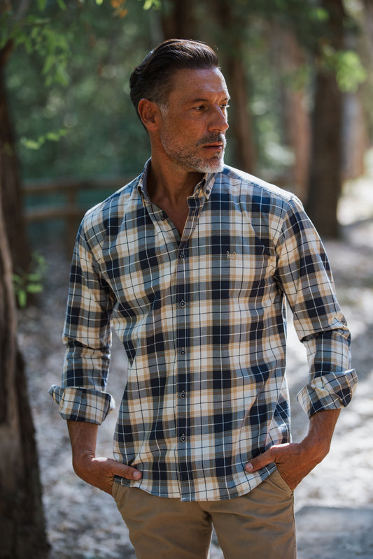 Camisa Cuadro Vainilla | Isla Cristina