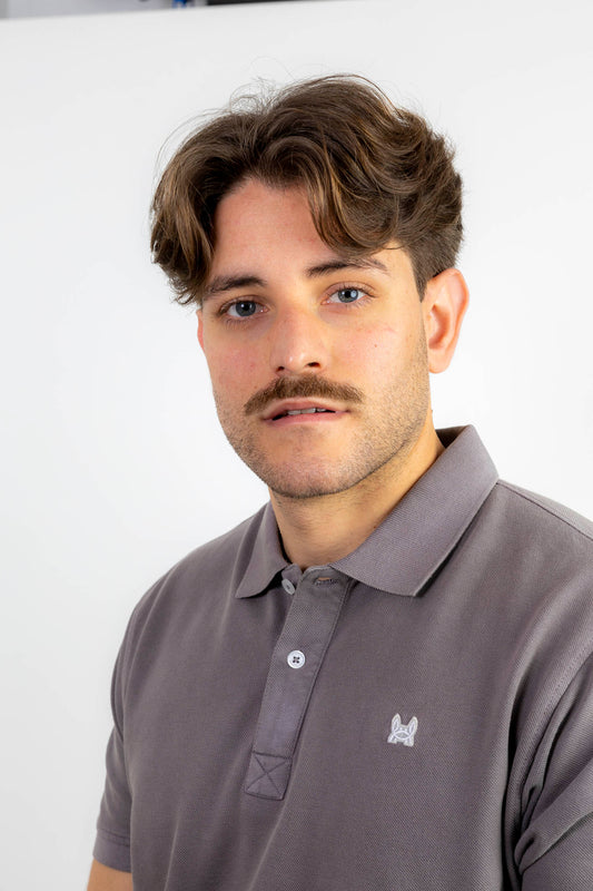 Polo Efecto Desgastado Gris