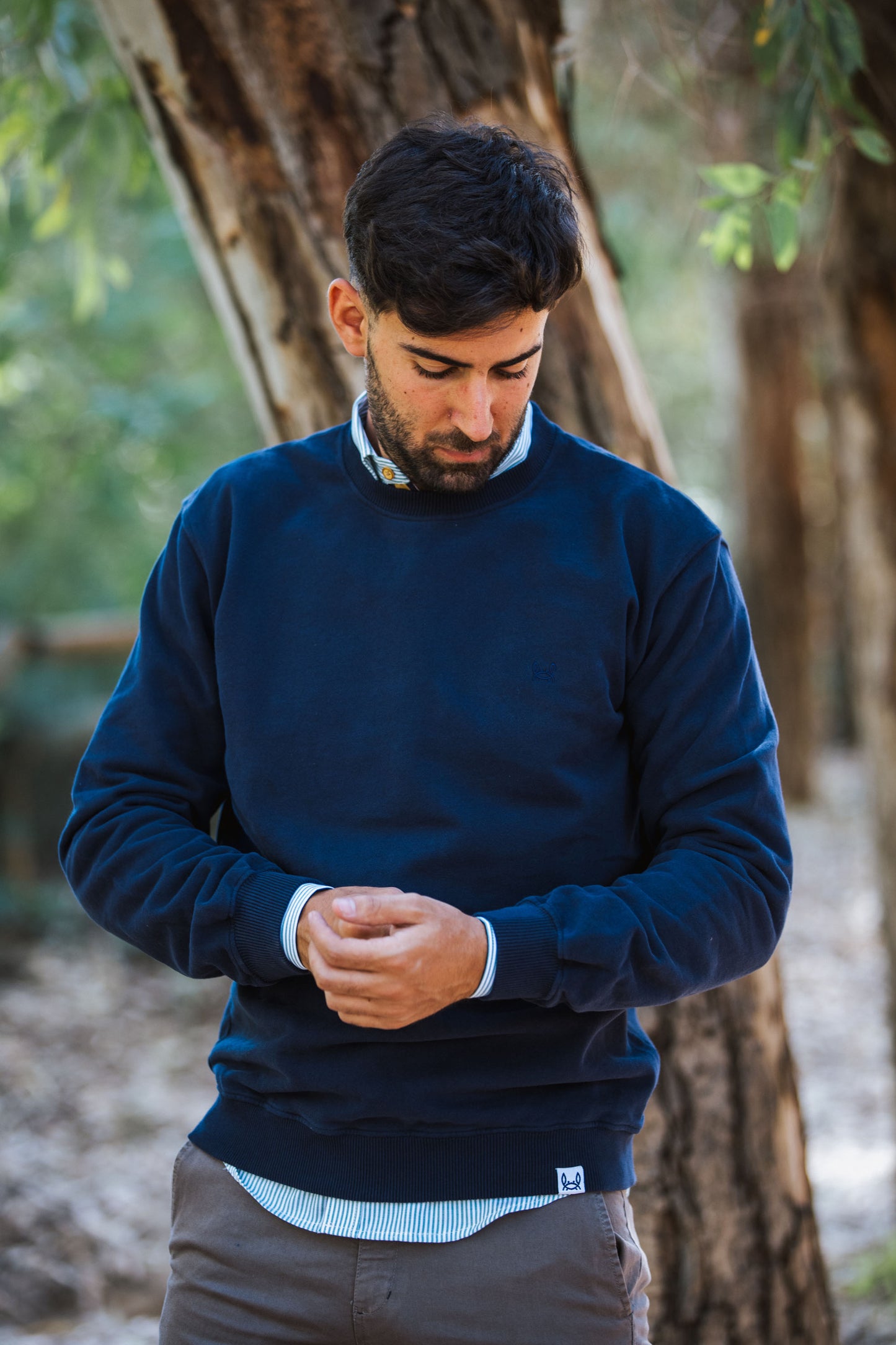 Sudadera Tacto Melocotón | Azul Marino
