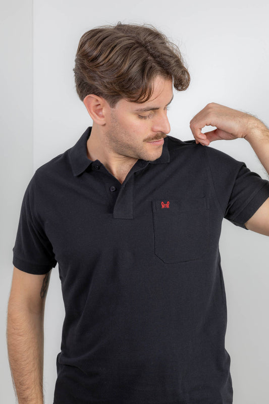 Polo Bolsillo Negro