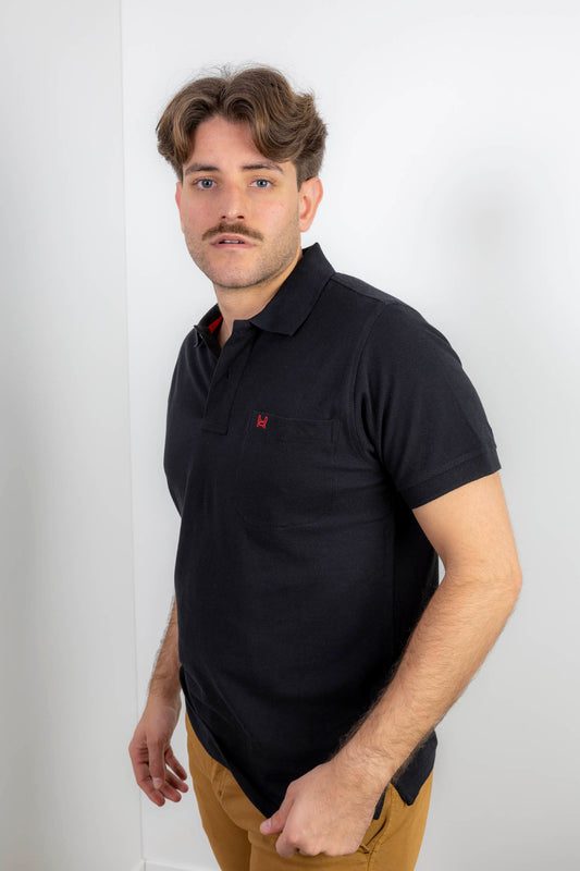 Polo Bolsillo Negro