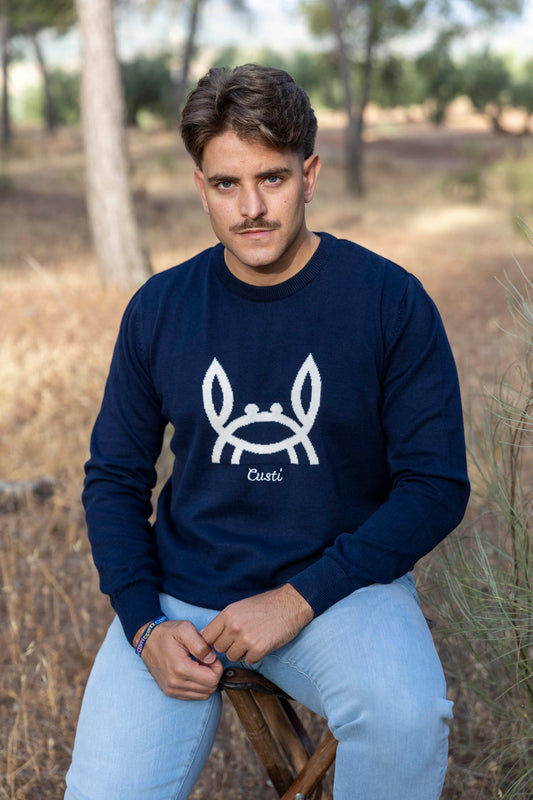 Jersey Cangrejito Intarsia Marino