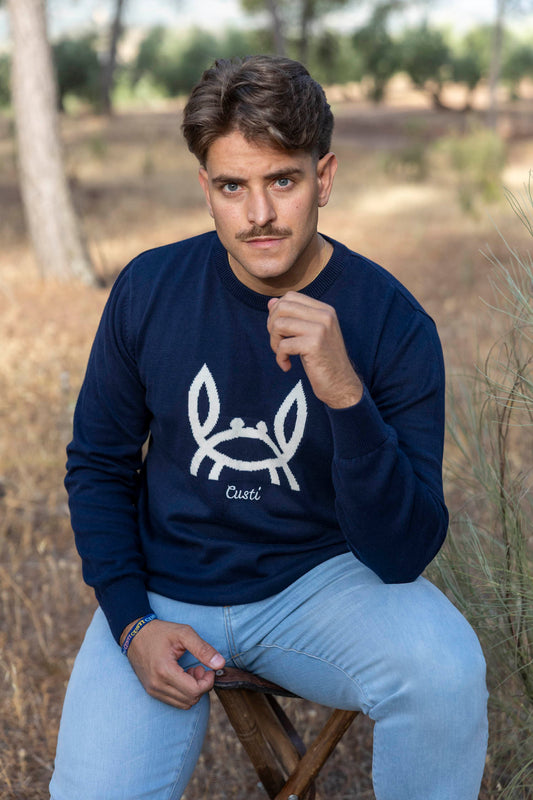 Jersey Cangrejito Intarsia Marino
