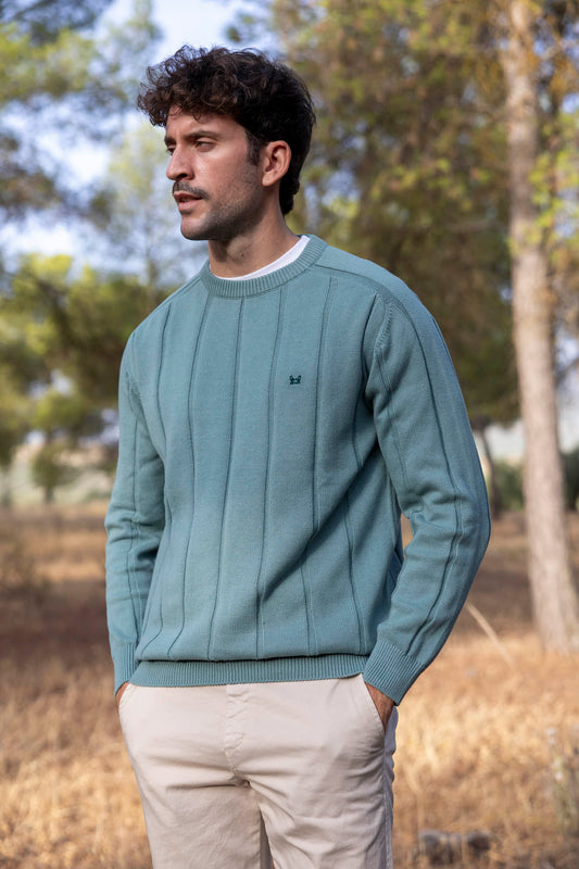 Jersey Raya Vertical Verde Medio