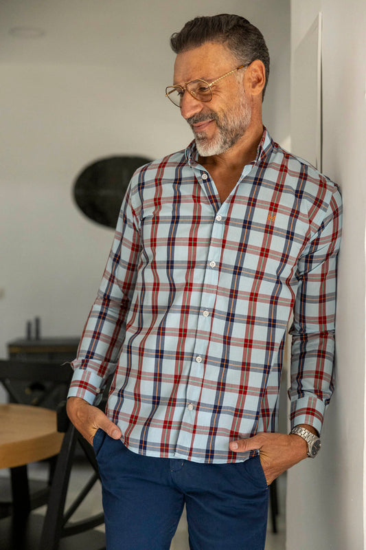 Camisa Cuadro Celeste | Irlanda