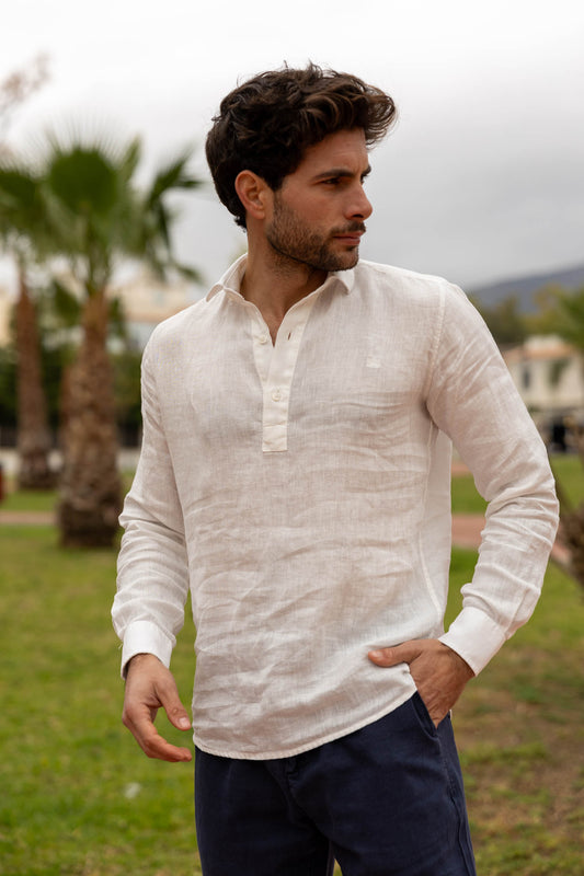 Polera Lino Blanco