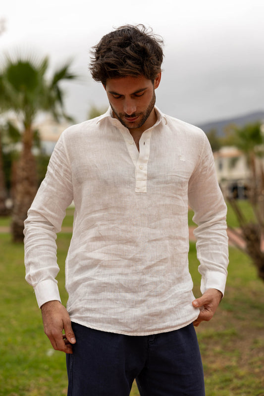 Polera Lino Blanco