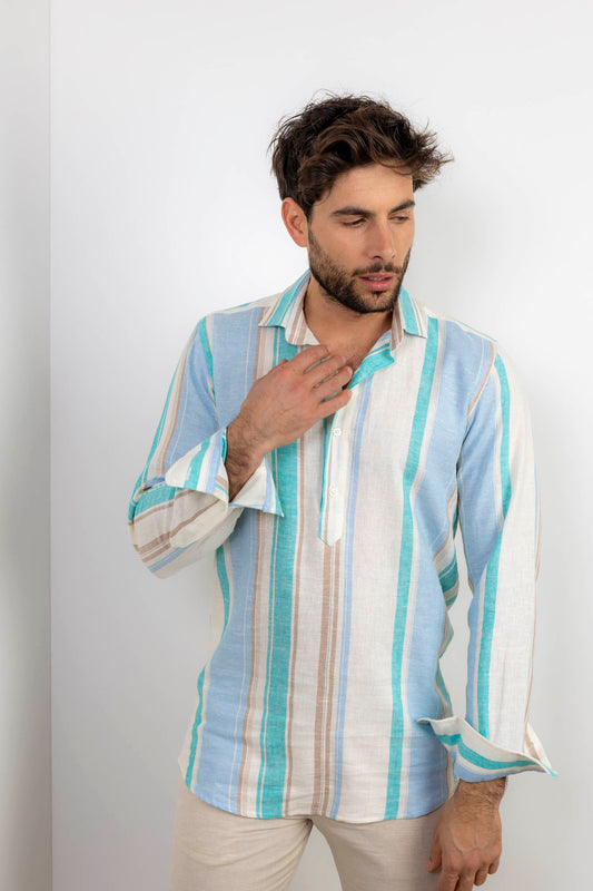 Polera Lino Raya Multicolor | Rota