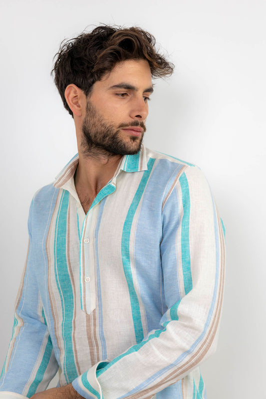 Polera Lino Raya Multicolor | Rota