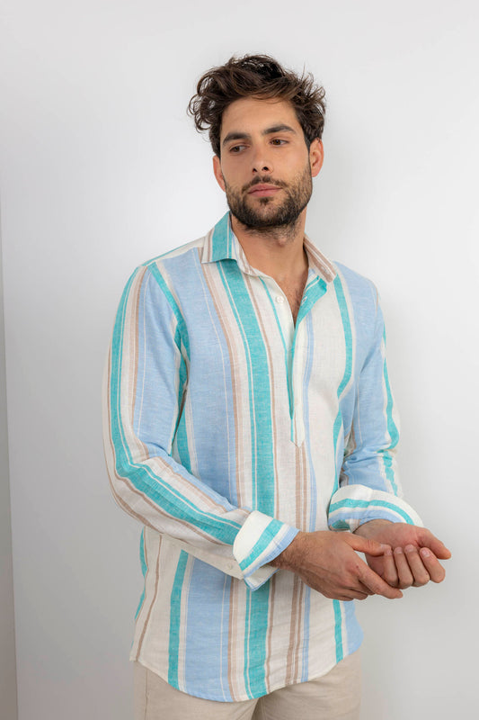 Polera Lino Raya Multicolor | Rota