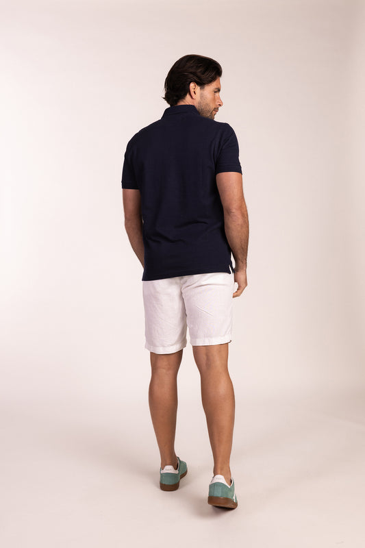 Polo Básico Manga Corta Azul Marino