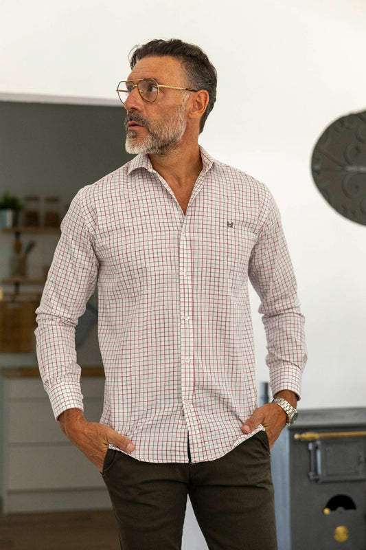 Camisa Cuadro Granate Verde | Portugal