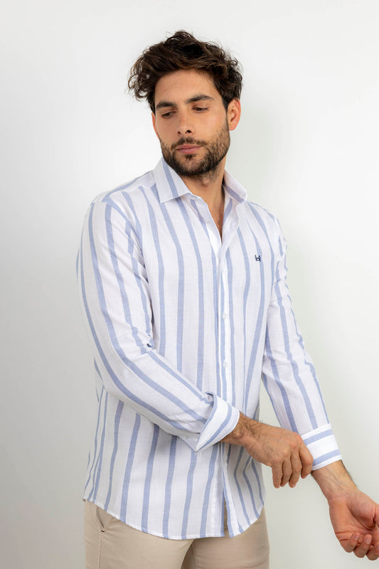 Camisa Rayas Azul | Sanlúcar
