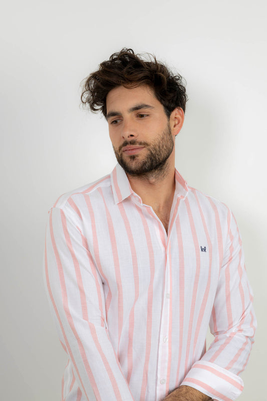 Camisa Rayas Rosa | Sanlúcar
