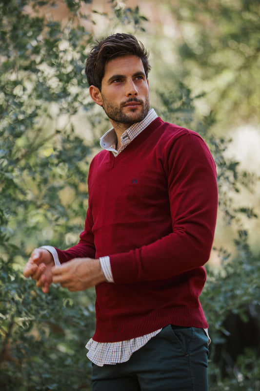 Jersey Algodón Granate