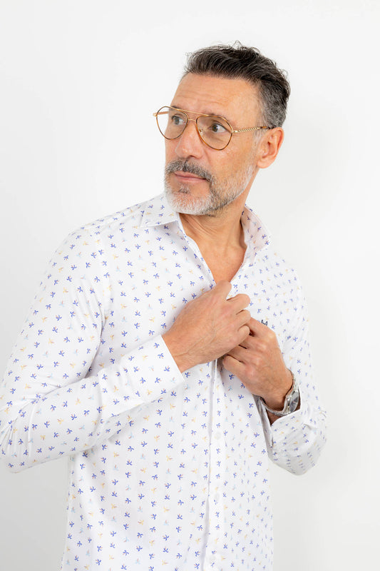 Camisa estampada slim fit | Palmeras
