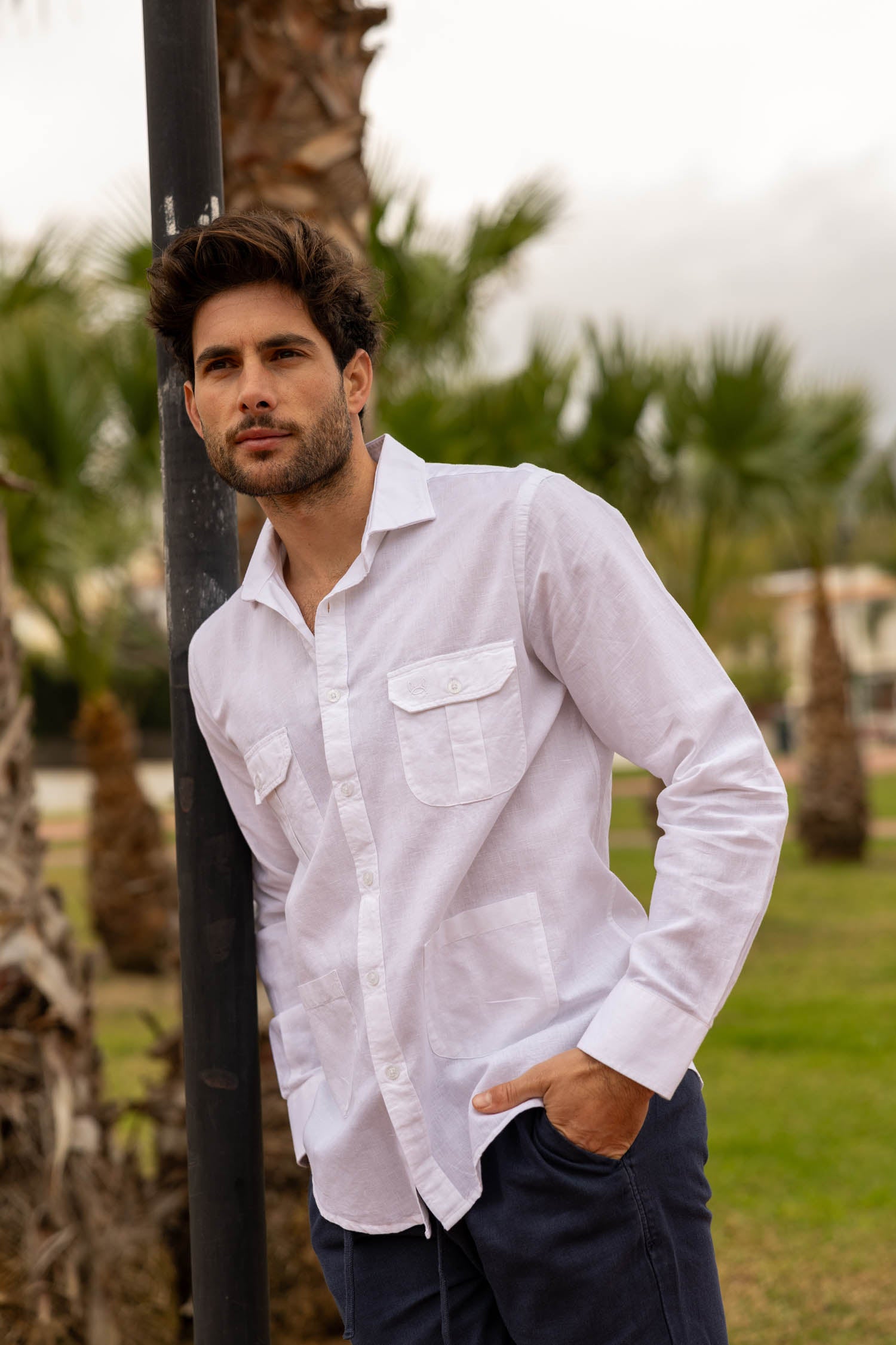 Guayabera Lino Blanca