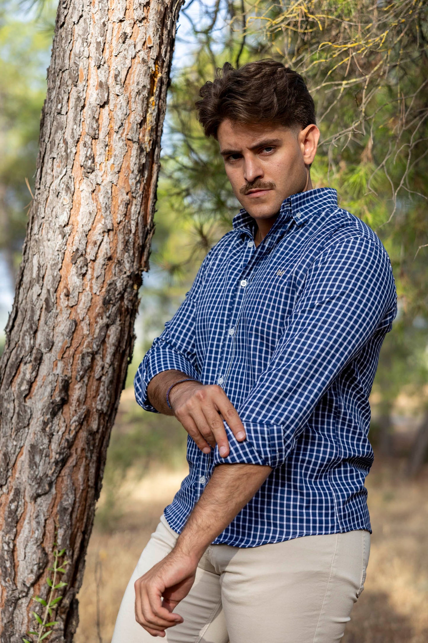 Camisa Cuadros Algodón Azul | Santurce