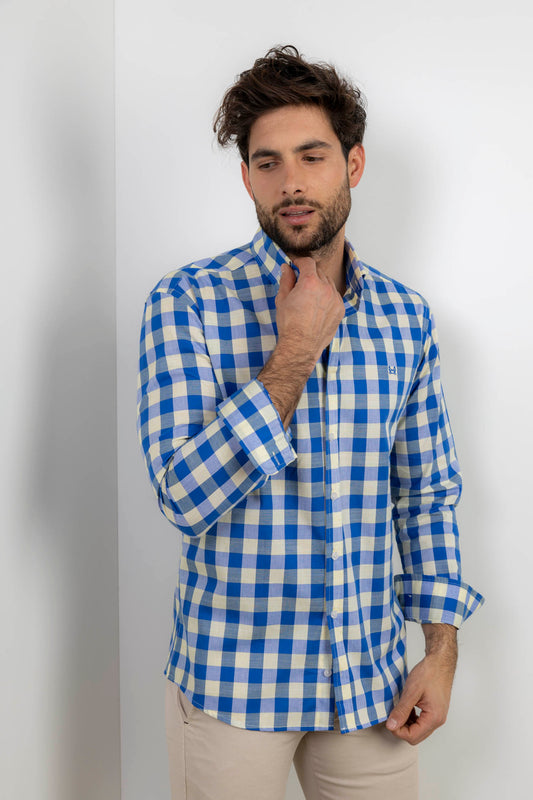 Camisa Cuadro Tinta Amarillo | Salobreña