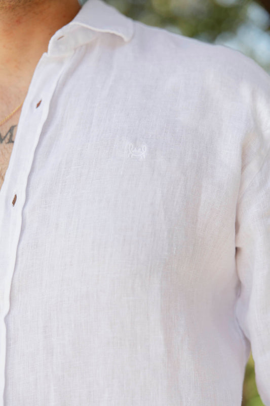 Camisa Lino Blanca | Lanzarote