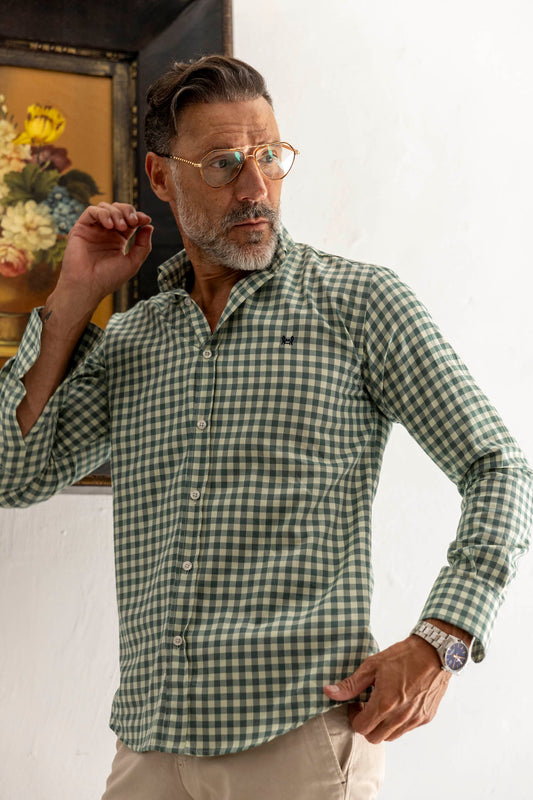 Camisa Villela Cuadro Verde | Grecia