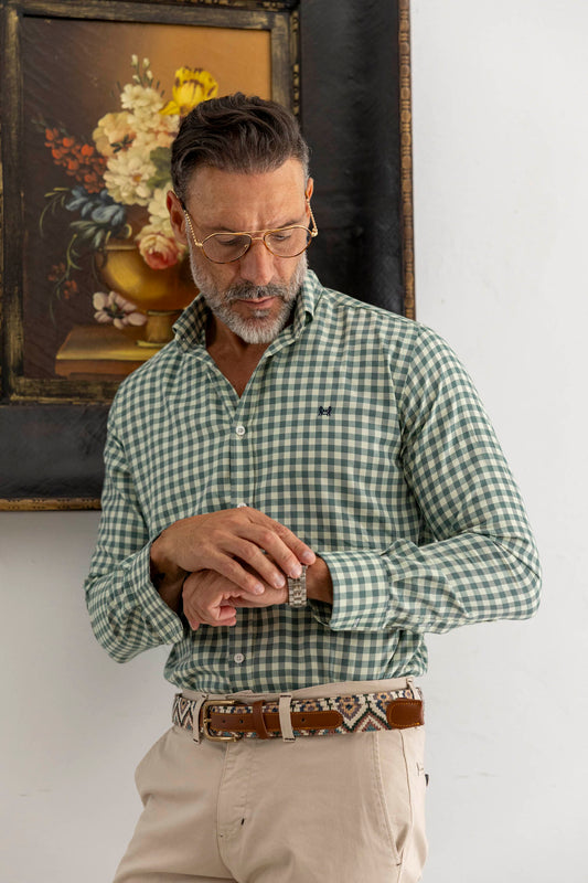 Camisa Villela Cuadro Verde | Grecia