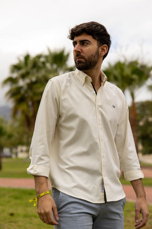 Camisa Rayas Oxford Amarilla | Córdoba