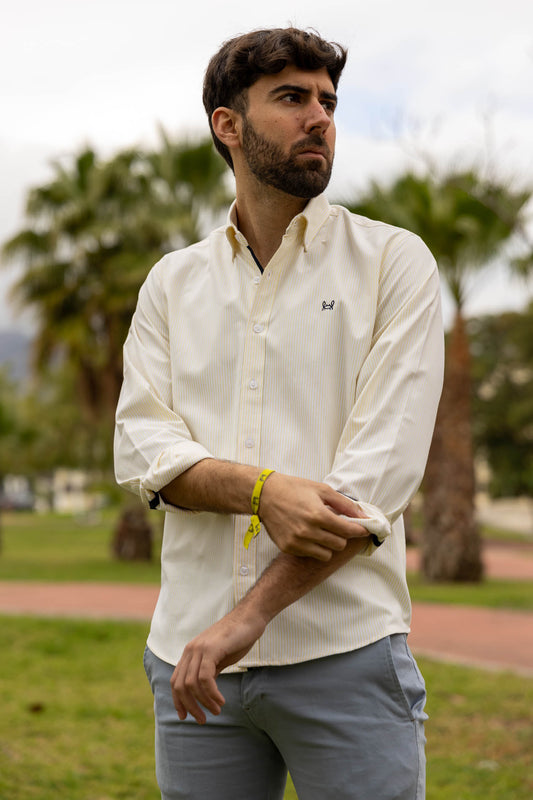 Camisa Rayas Oxford Amarilla | Córdoba