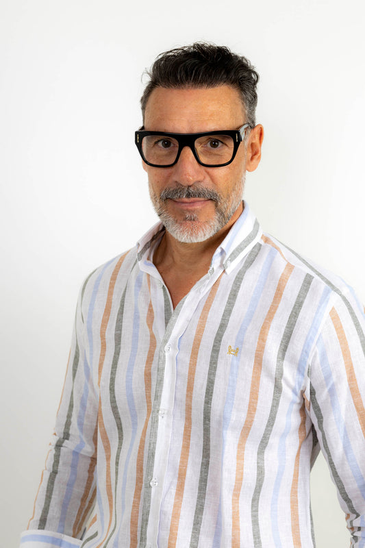 Camisa Lino Raya Multicolor | Marbella