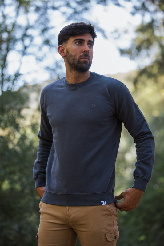 Sudadera Tacto Melocotón | Gris Ceniza