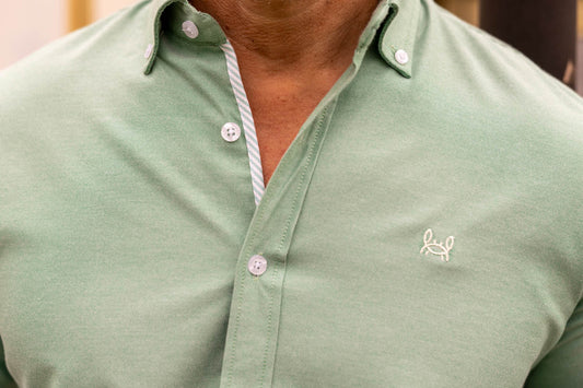 Camisa Lisa Oxford Verde | Ronda