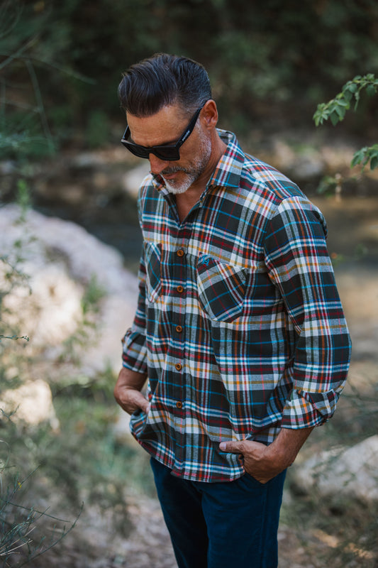 Sobrecamisa Franela Kaki Turquesa