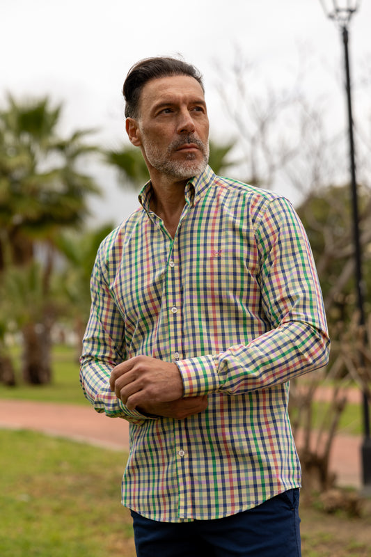 Camisa Cuadro Amarillo Verde | Segovia